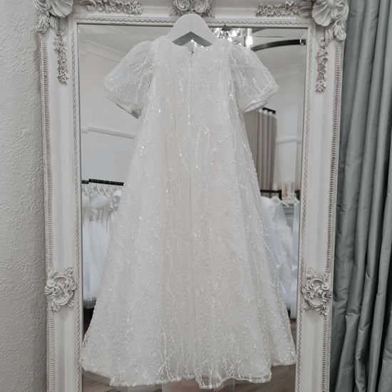 Girls lace christening gown