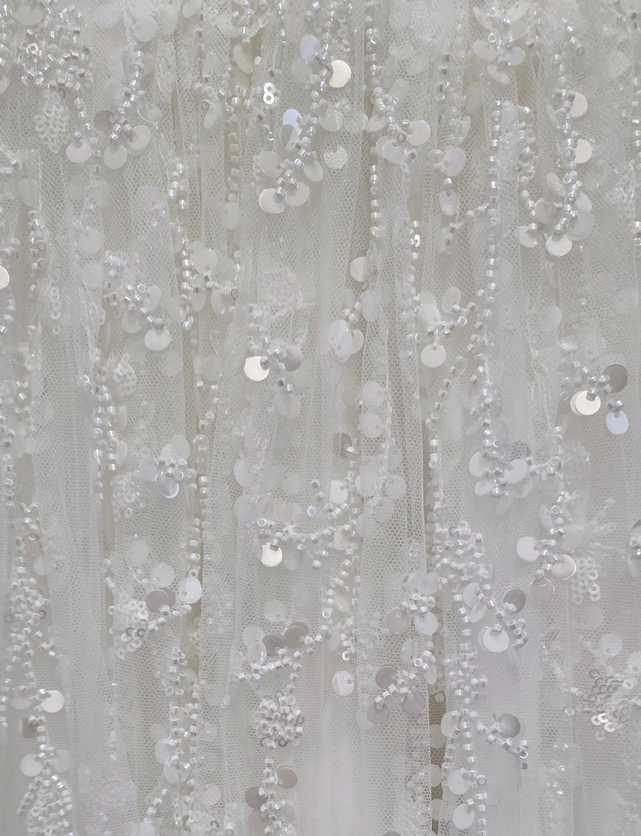 ivory lace christening gown fabric