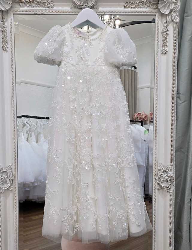 Sabrina lace Christening Gown