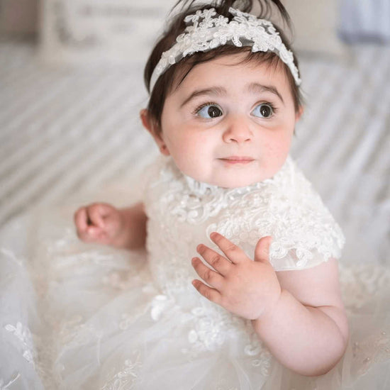 hand made in Melboure girls christening outfit.