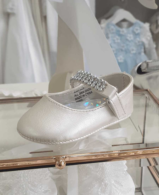Ivory Christening baby shoes