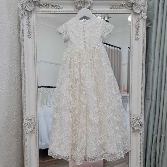 Lace christening dress