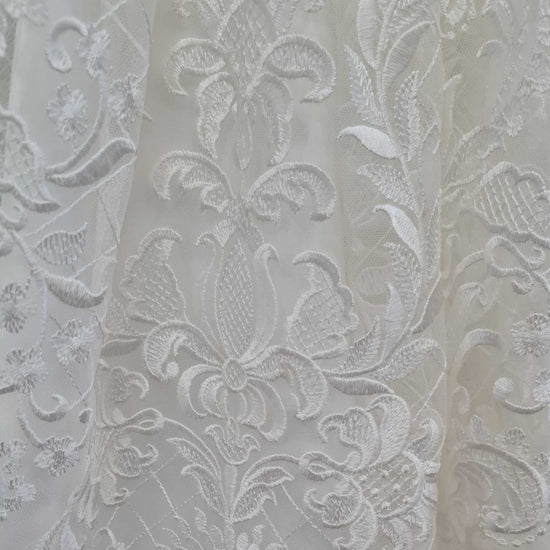 ivory alace fabric for christening gown