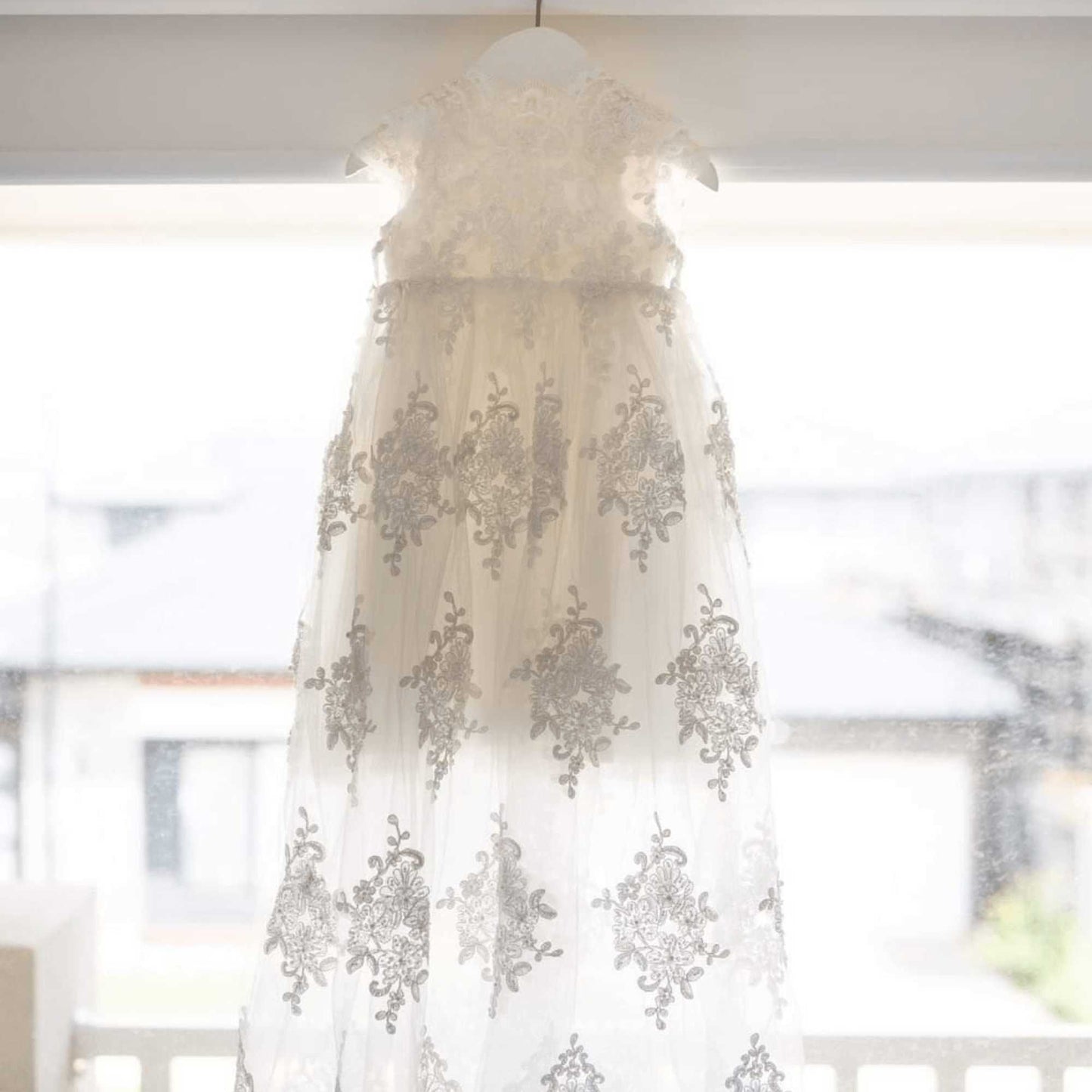 Bebe Lace Christening Overlay Elegant Gown in Melbourne Bebe Lace Christening Overlay Elegant Gown in Melbourne