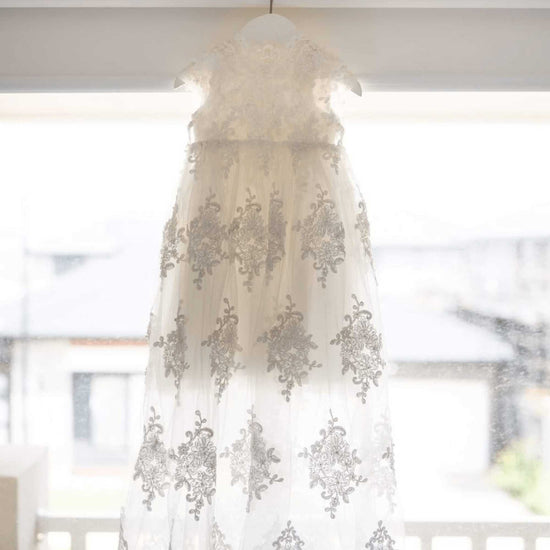 girls ivory christneing gown