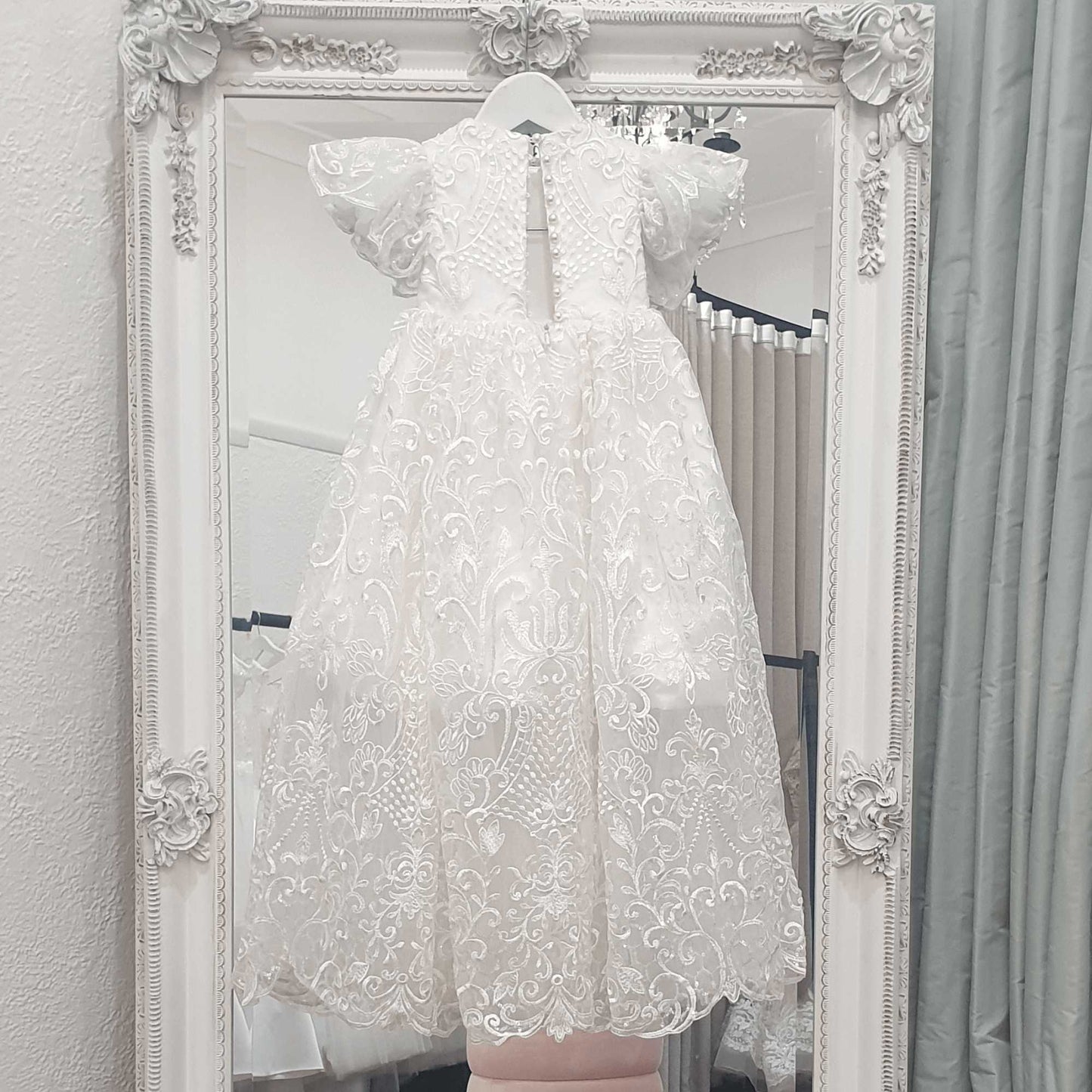 Ivory lace Christening Gown