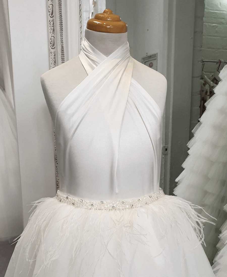 Maree Twist Halter Flower Girl Dress| Flower Girl Dress Shop Maree Twist Halter Flower Girl Dress| Flower Girl Dress Shop