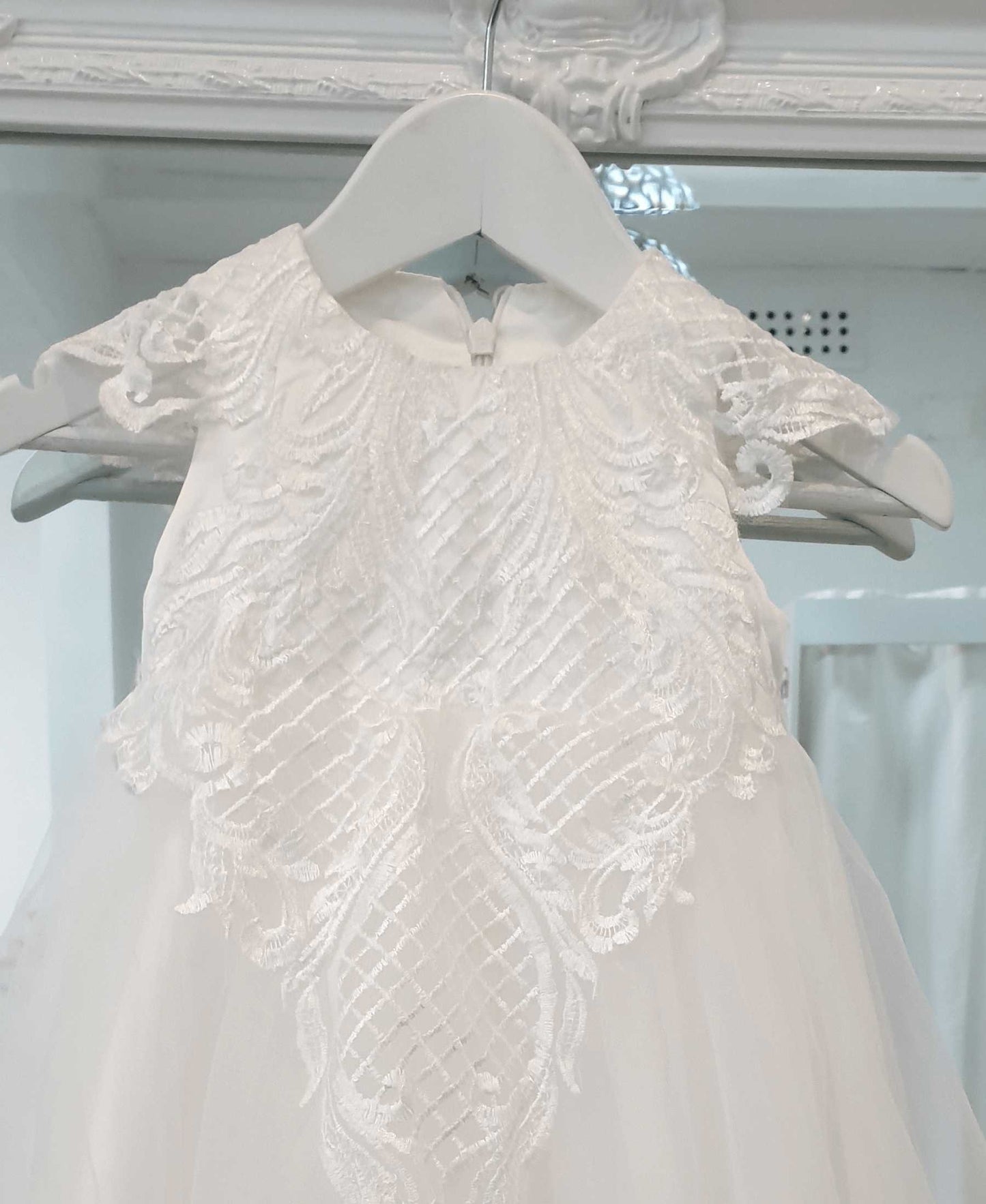 Katia lace detail christening gown