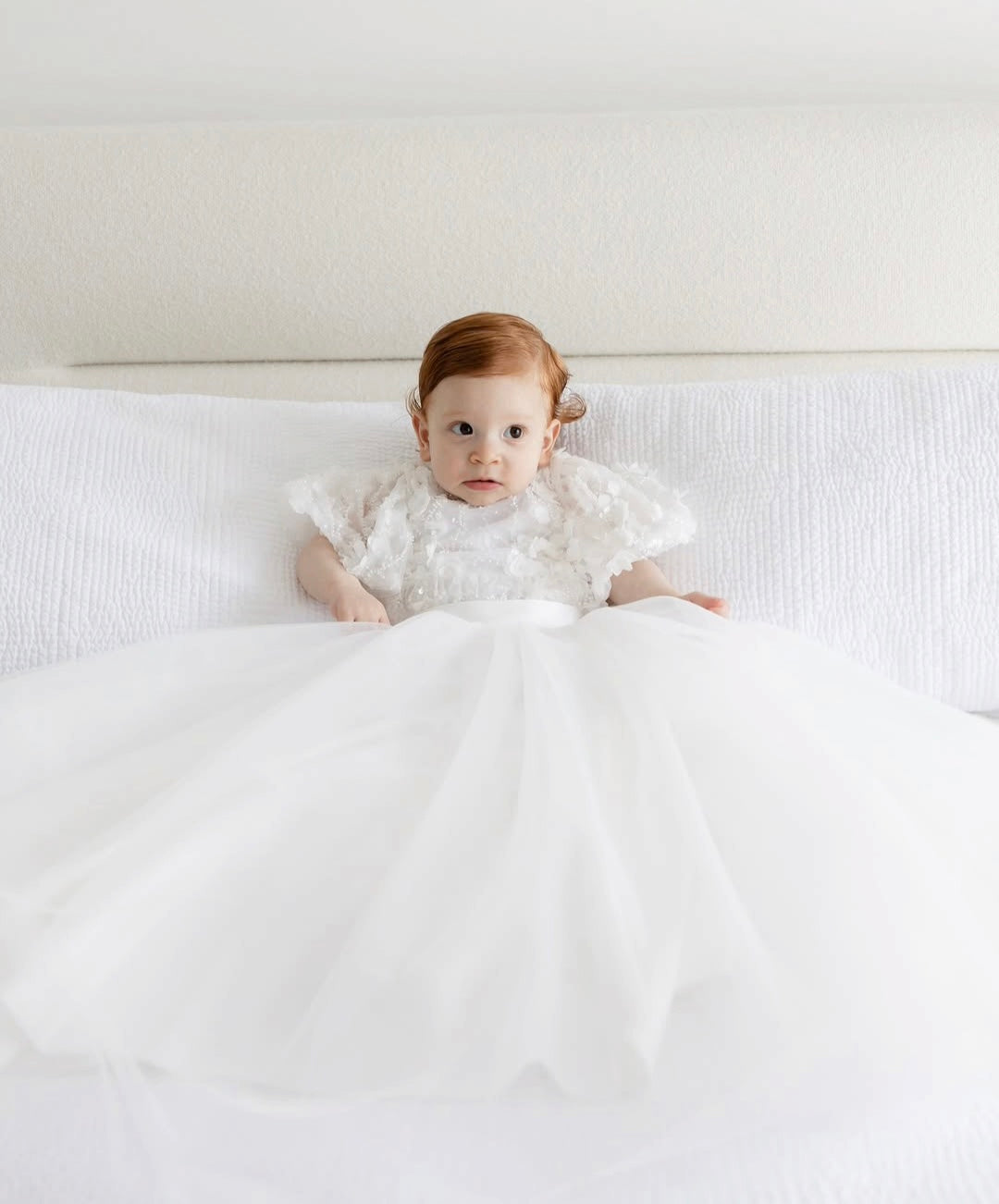 Sienna Lola Lace Baby Christening Romper – Baptism Outfit