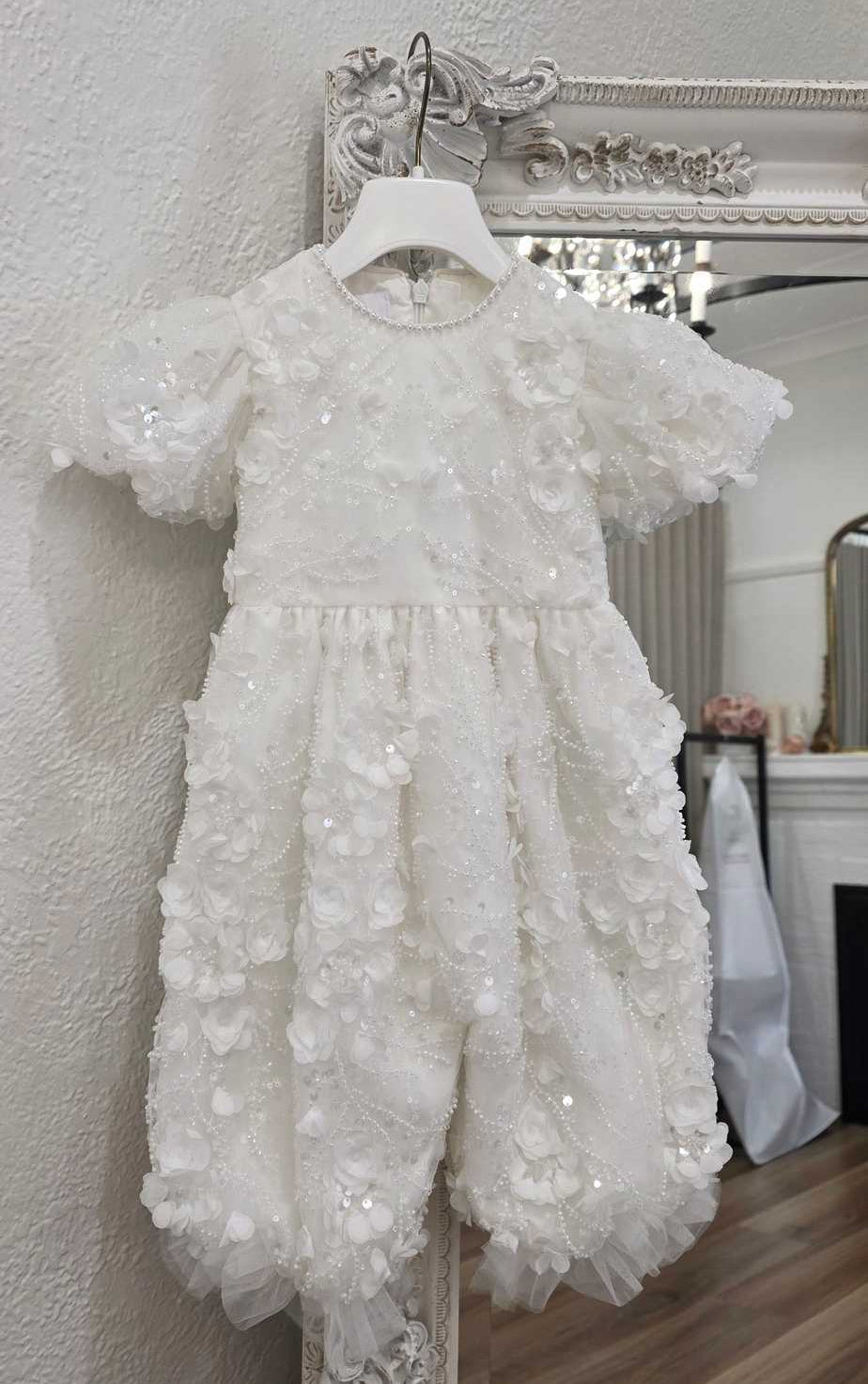 Luxury Lace Romper for Baptism Ceremony