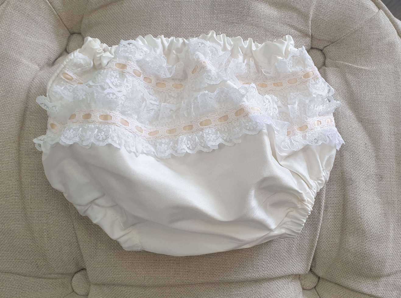 Silk handmade nappy cover for baby girls