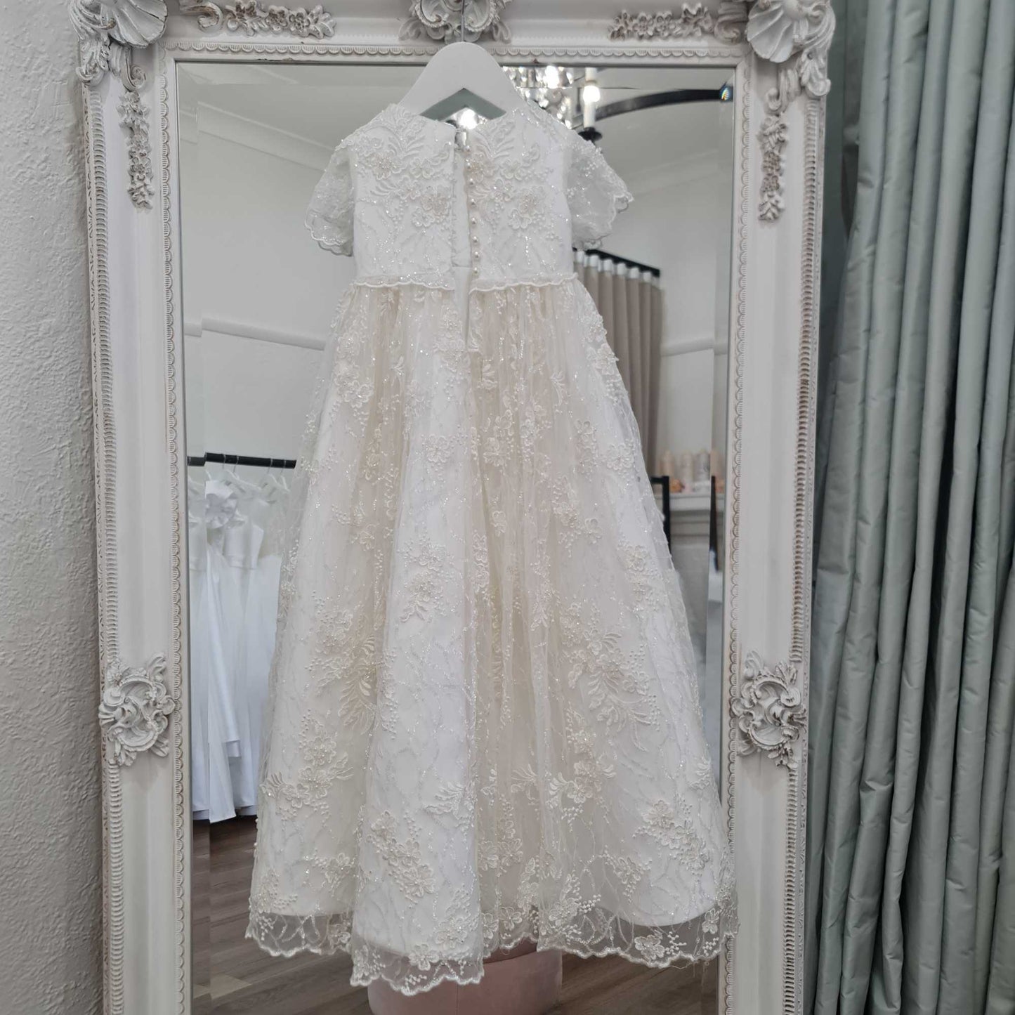 Ivory JulietteLace baprism Gown