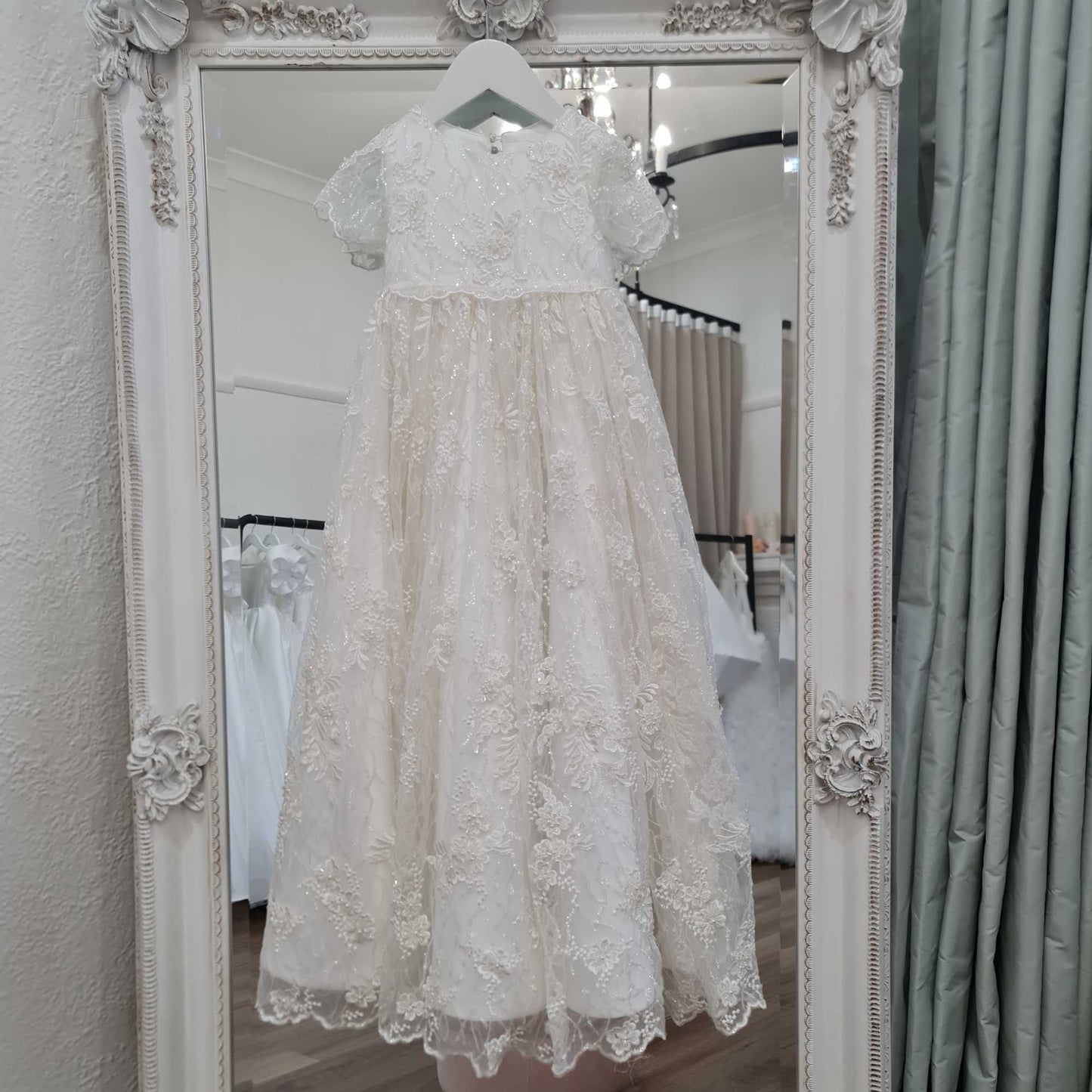Load image into Gallery viewer, Juliette Lace beaded Christening Gown
