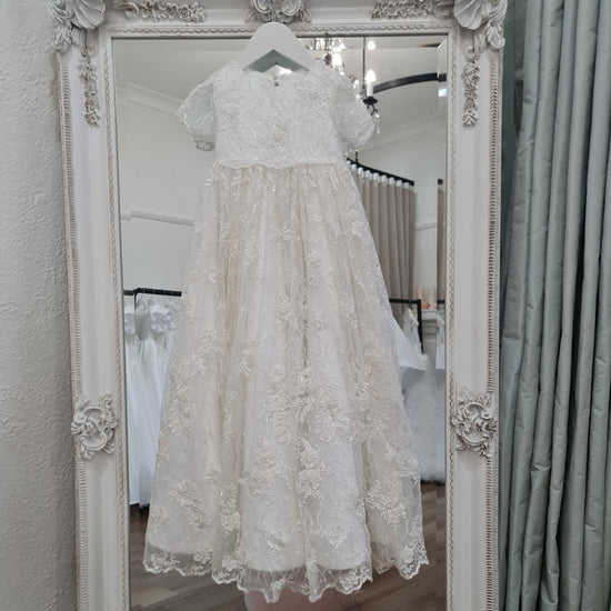 Juliette Lace beaded Christening Gown