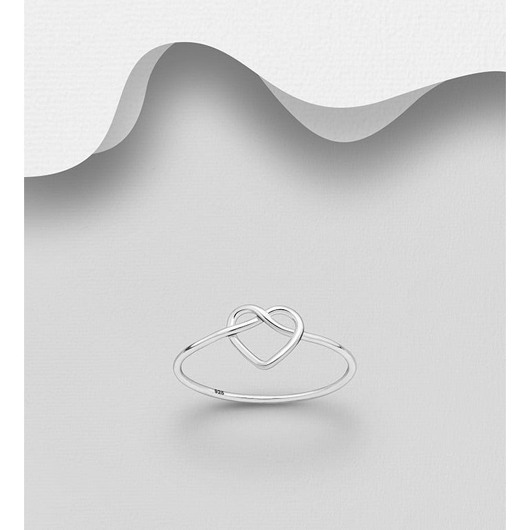 Load image into Gallery viewer, Sterling Silver Love Knot Ring communion gift
