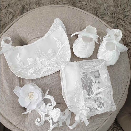 Custom made 4 piece christening accessories