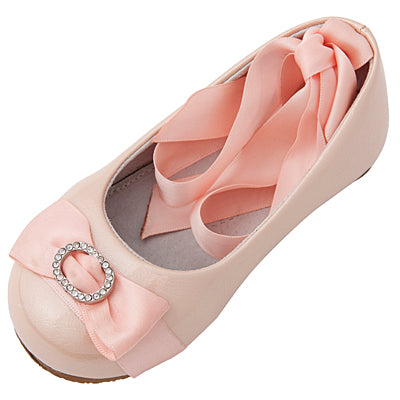 Girls princess ballerina shoes  with ribbon