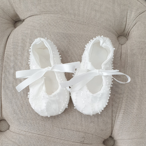 Lace christening shoes discount