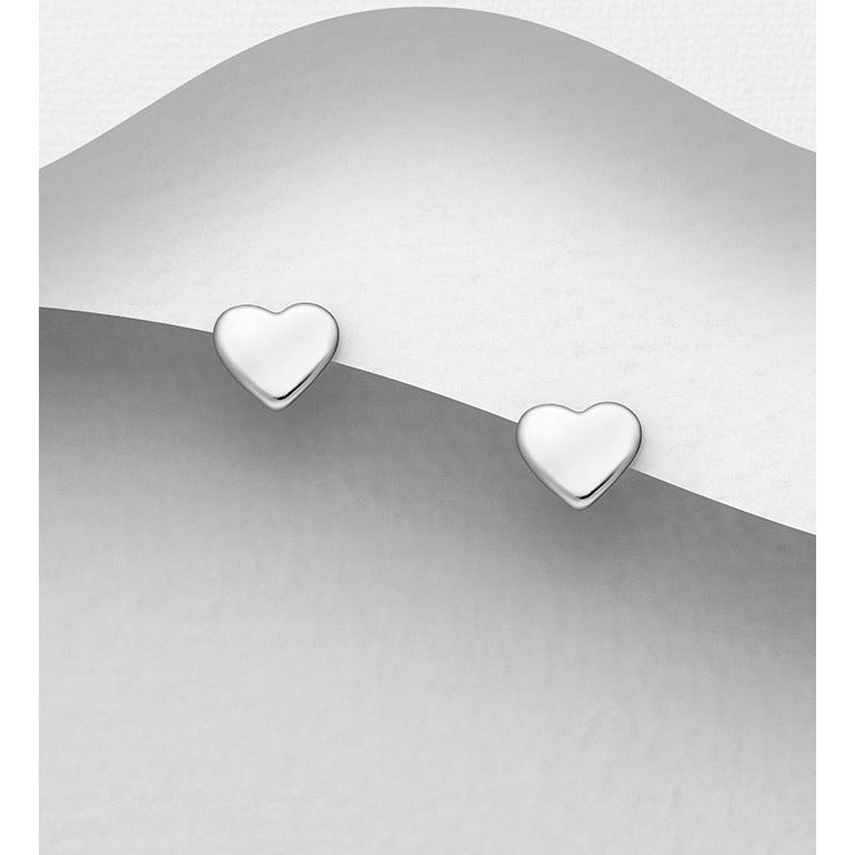 Load image into Gallery viewer, Christening Heart Silver  Earrings
