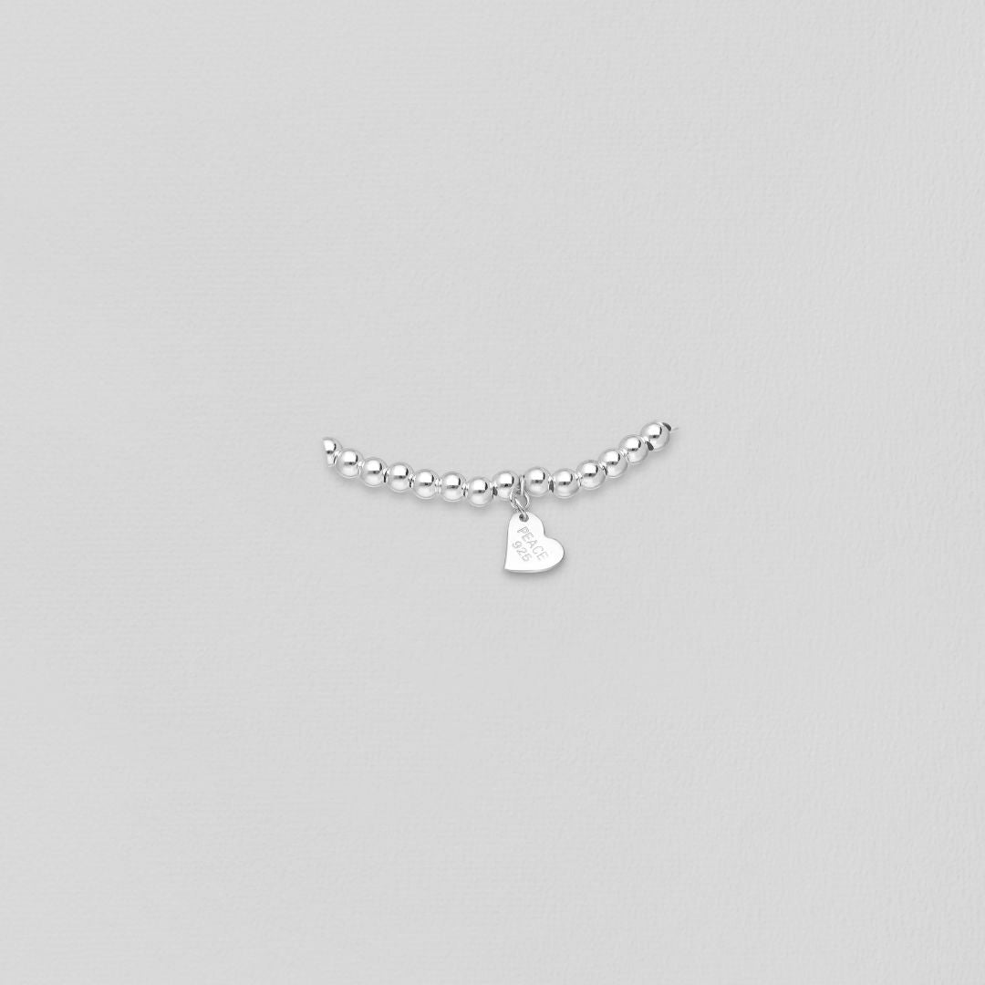 heart girls silver bracelet 