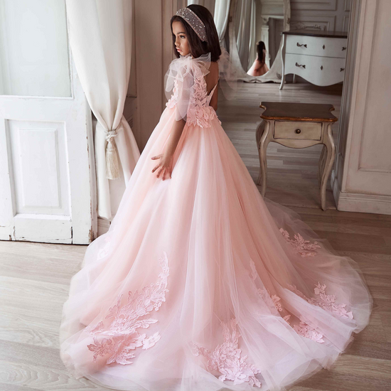 Pink girls special occasion dresses