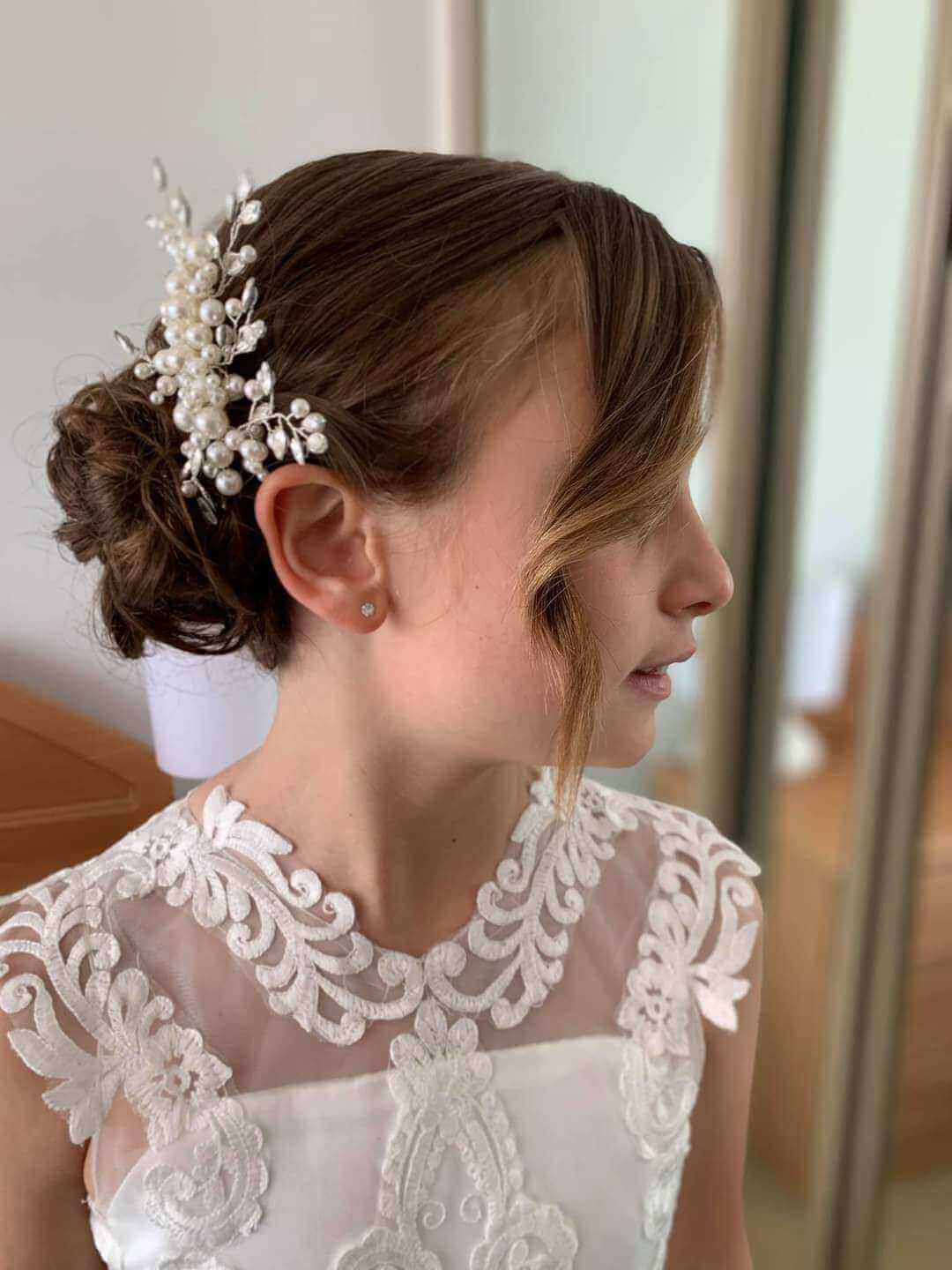 pearl hair comb wedding