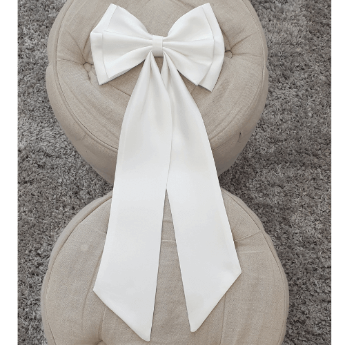 satin flower girl sash with back bow