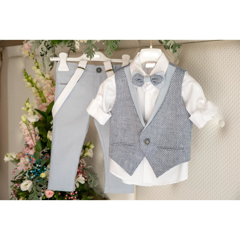 Baby Blue Boys Christening Suit