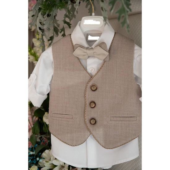 Boys linen chrisetning otufit