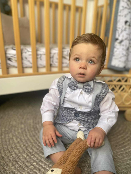 Load image into Gallery viewer, baby blue christening attire
