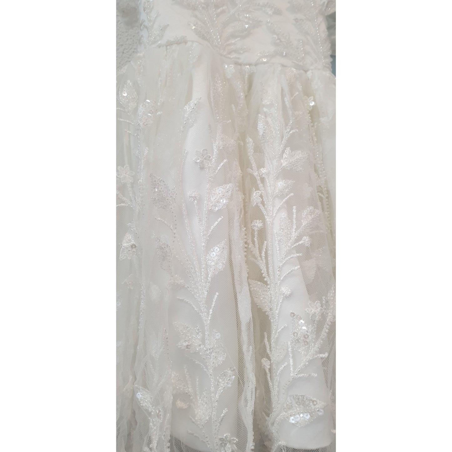 beaded christening lace
