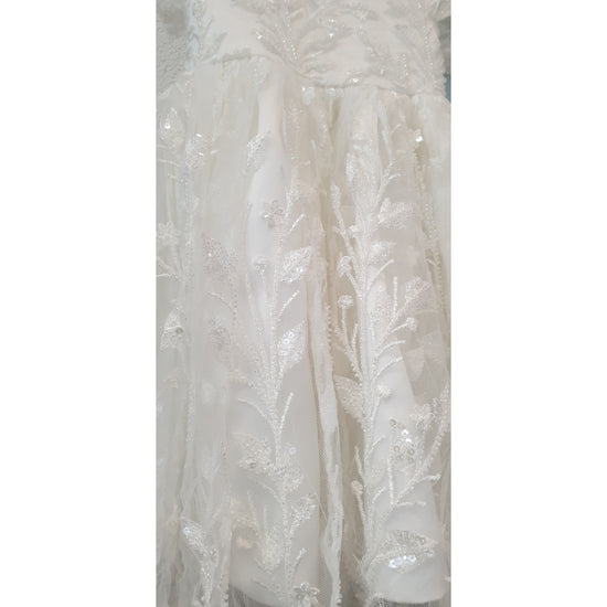 beaded christening lace