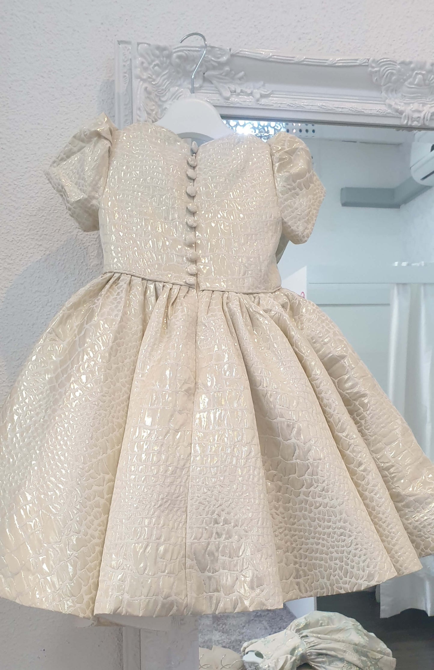 Load image into Gallery viewer, gold first birthday dress
