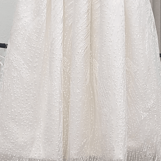 Load image into Gallery viewer, ivory lace christening gown fabric
