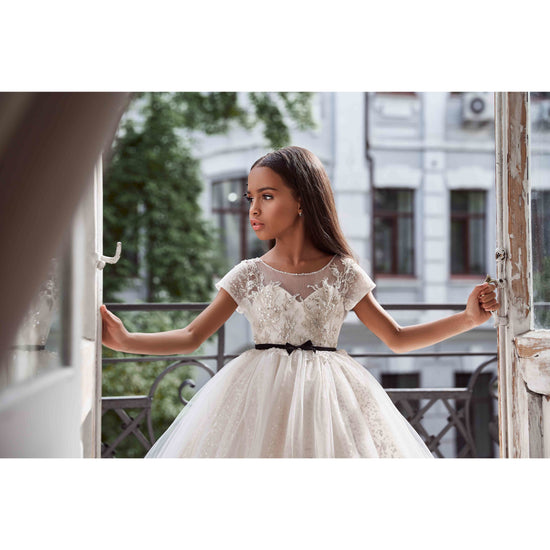 lace flower girl dress