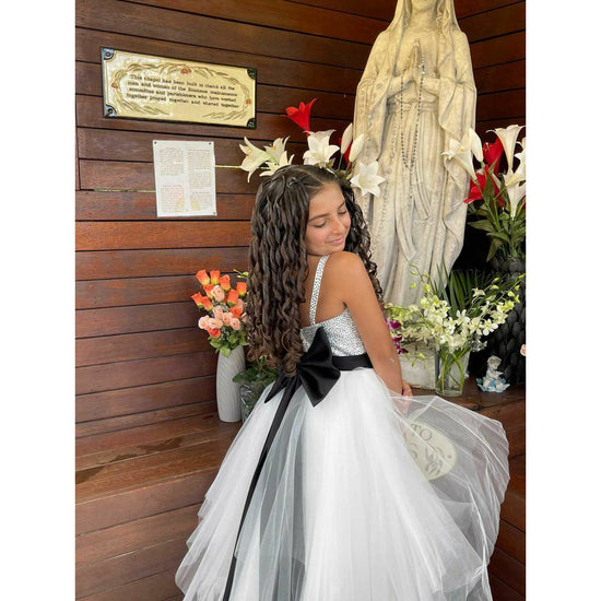 An exquisite couture girls dress