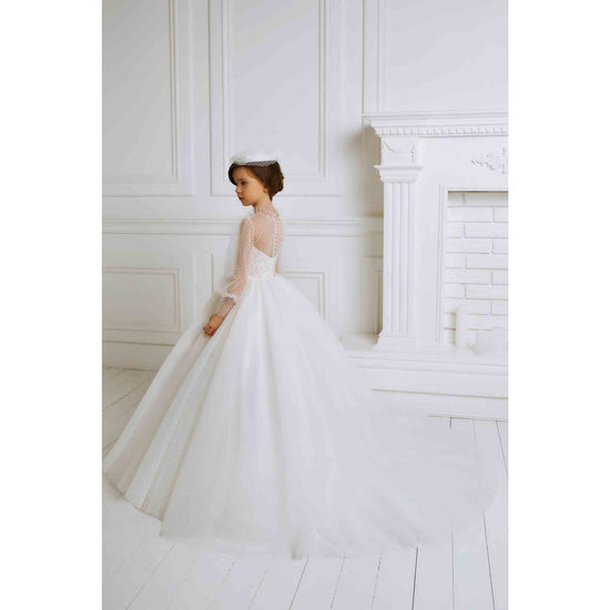 Load image into Gallery viewer, Ivory girls Holy Communion or Flower Girl dress. 
