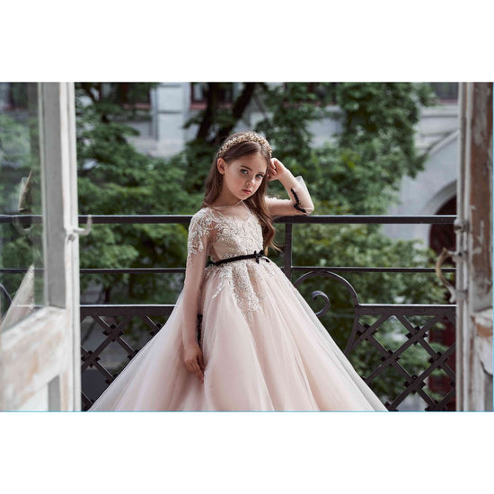two-tone lace dress flower girl dresses sydney