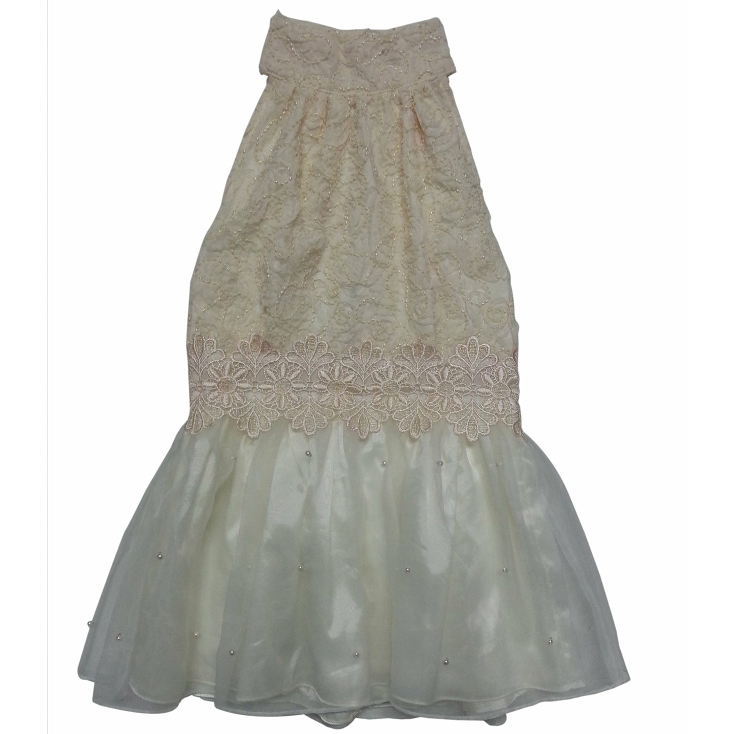 Lace halter girls dress