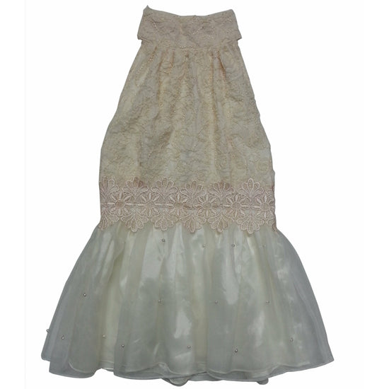 Lace halter girls dress