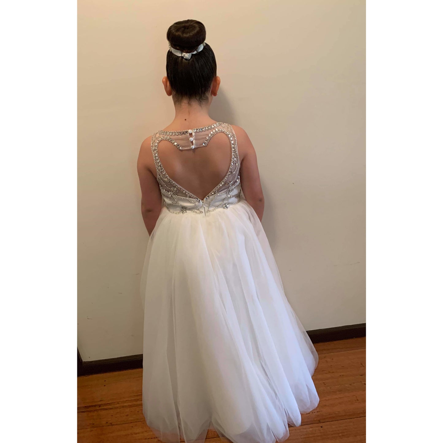 beaded flwoer girls dress or communion dress