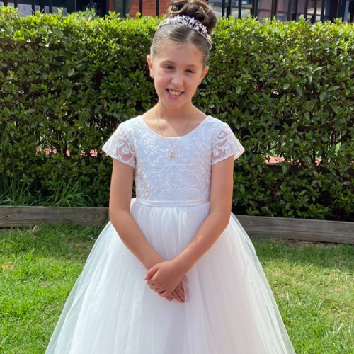 Lace communion dress in melbourne