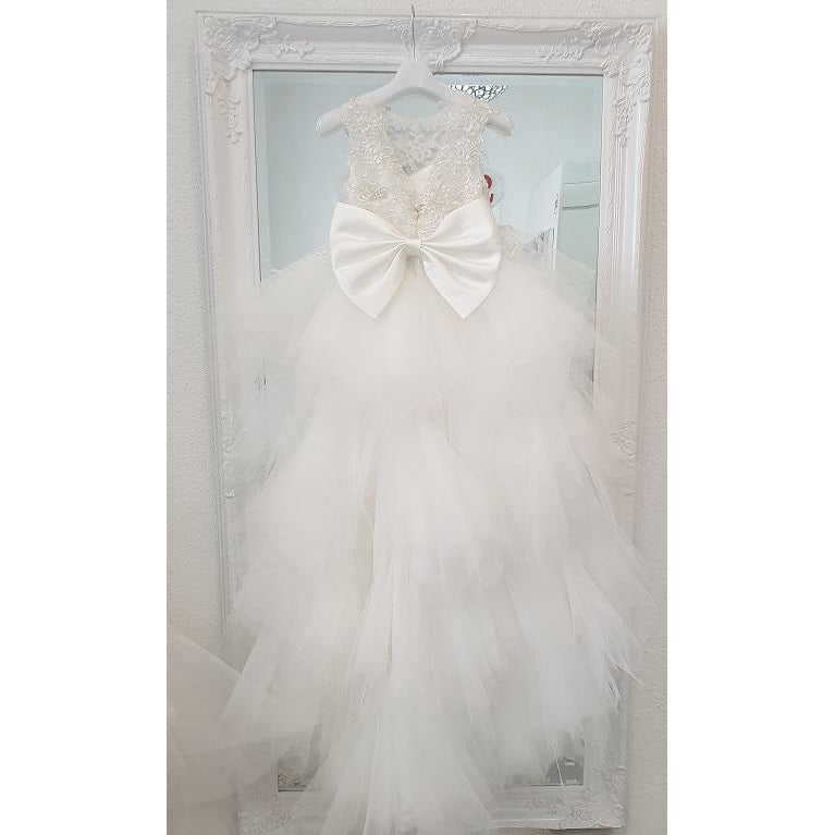 Emma lace with pieced skirt high low skirt