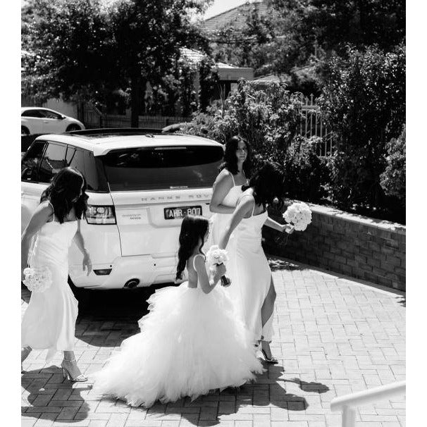 Ivoy backless flower girl dress