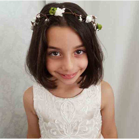 Load image into Gallery viewer, Maria champagne flower girl / communion dress
