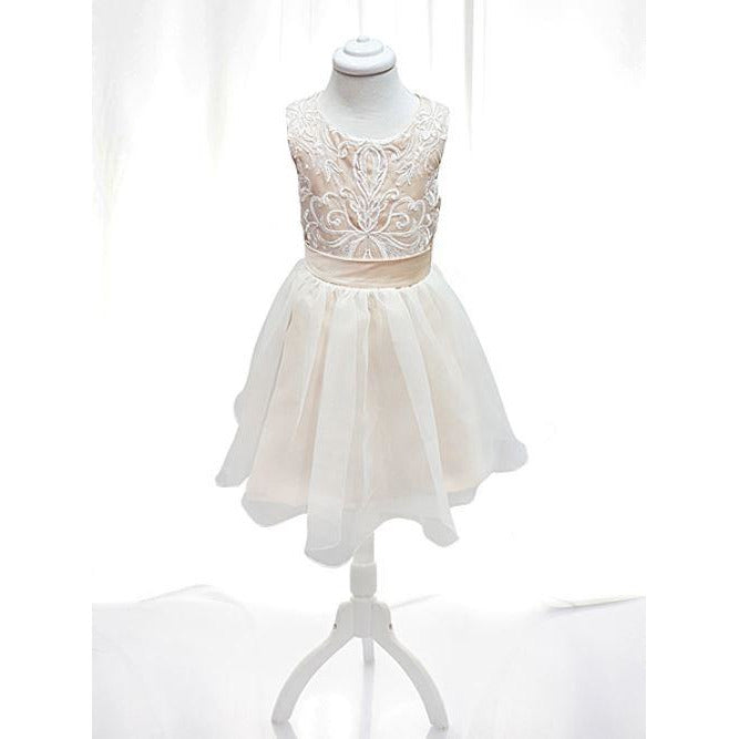 Maria champagne flower girl / communion dress