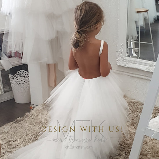 Jorja ivory flower girl dress