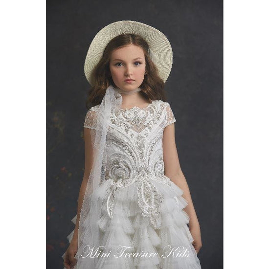 Exquisite dresses, which include flower girl dresses and holy communion gowns