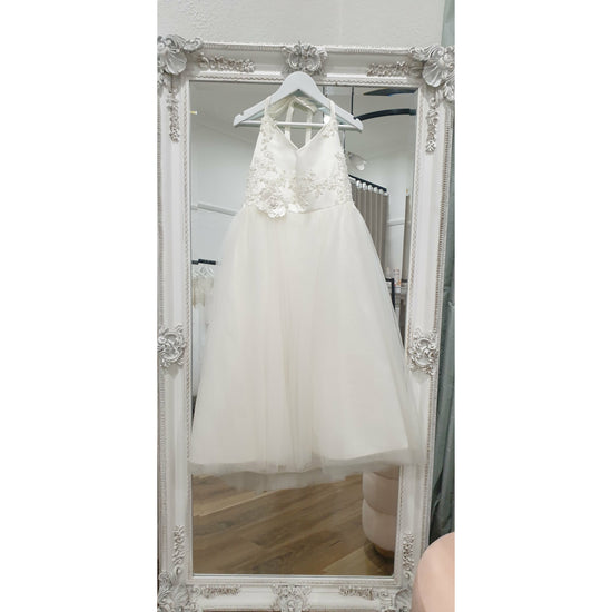 Halter Flower Girl Dress with tulle skirt