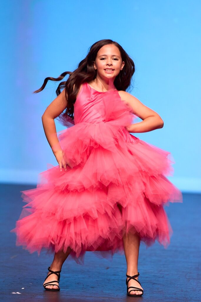 hot pink tween dress Jorja Backless – Mini Treasure Kids dark green main